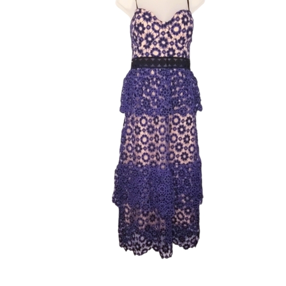 Anthropologie Just Me lace overlay dress size L - Picture 5 of 16